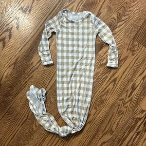 Solly Baby Tan and White Gingham One Piece